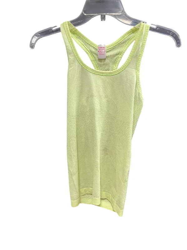 Athletic Tank Top By Lululemon In Green, Size: Xs Tailored