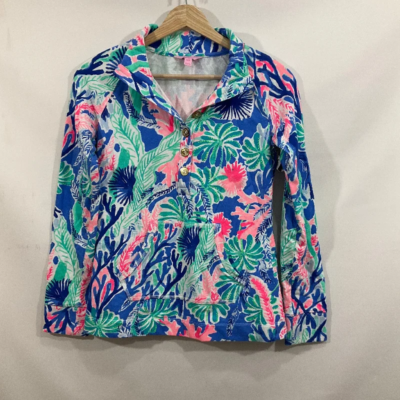 Top Long Sleeve By Lilly Pulitzer In Floral Print, Size: Xxs Monochromatic Office Style