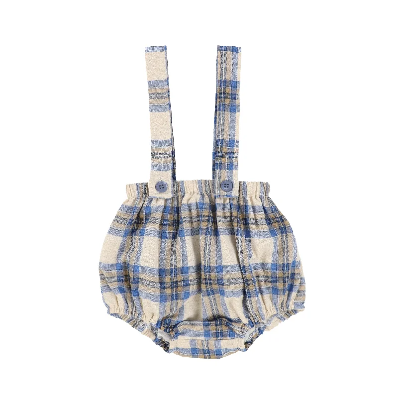 BAMBOO NAVY PLAID SUSPENDER BLOOMERS [Final Sale] Athletic Men's High