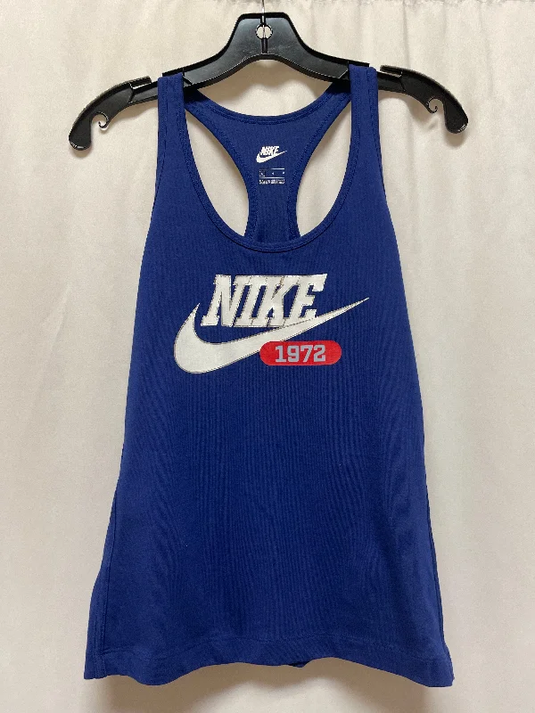 Athletic Tank Top By Nike In Blue, Size: L Lumberjack