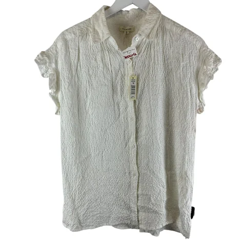 Top Short Sleeve By Max Studio In White, Size: M Dynamic Men's Glow