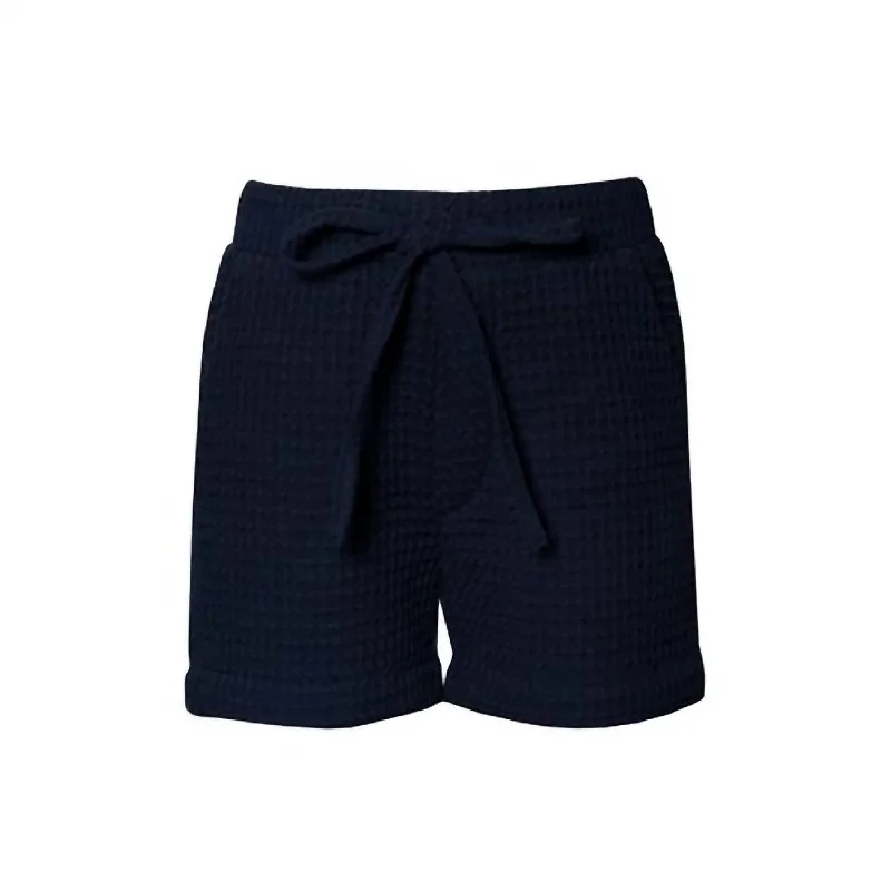 Girl's Mari Shorts In Black Traditional Men's Wool