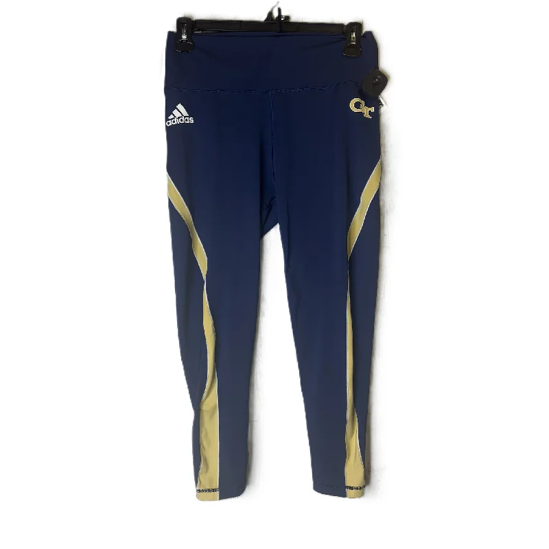 Athletic Leggings By Adidas In Blue & Gold, Size: Xl Hip Men's Retro