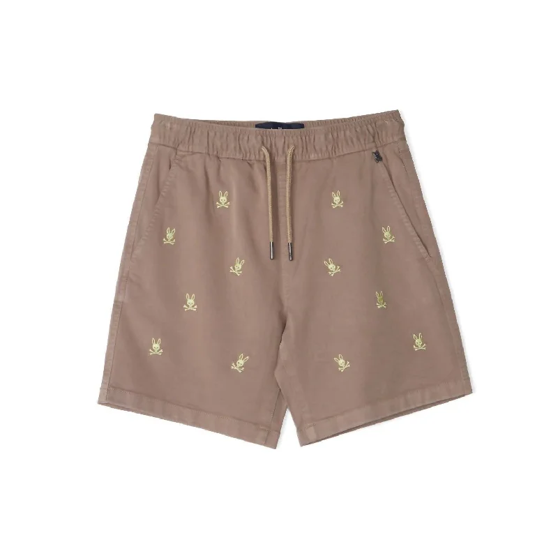 Guildord All Over Bunny Short In Antique Taupe Streetwear Style