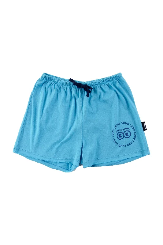 LOUD BLUE LOGO SHORTS Sleek Men's Metallic