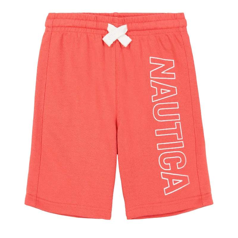 Nautica Boys' Fleece Logo Pull-On Short (8-16) Beach