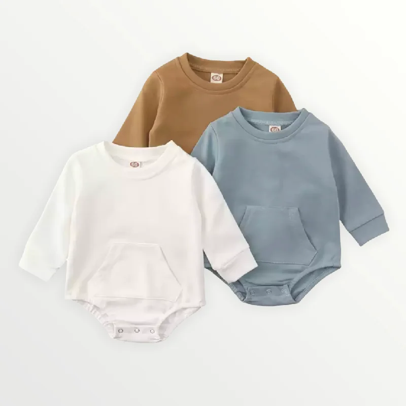 Cole| Baby Sweatshirt Romper - 3 Colors Dapper Men's 1920S