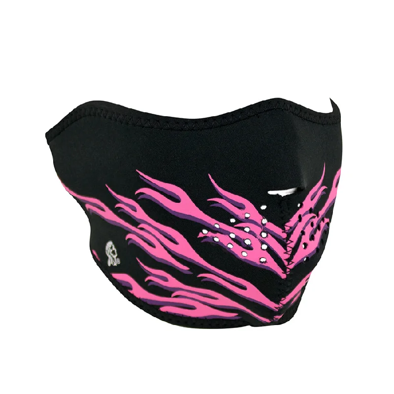 Half Mask Neoprene Pink Flames Trendy Men's Bucket