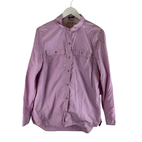 Top Long Sleeve By Eddie Bauer In Pink, Size: L Cool Men's Skate